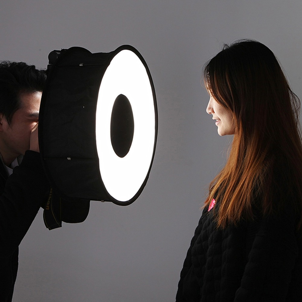 Pop Up Flash Diffuser - 45cm Ring Softbox Speedlight Ronde Stijl