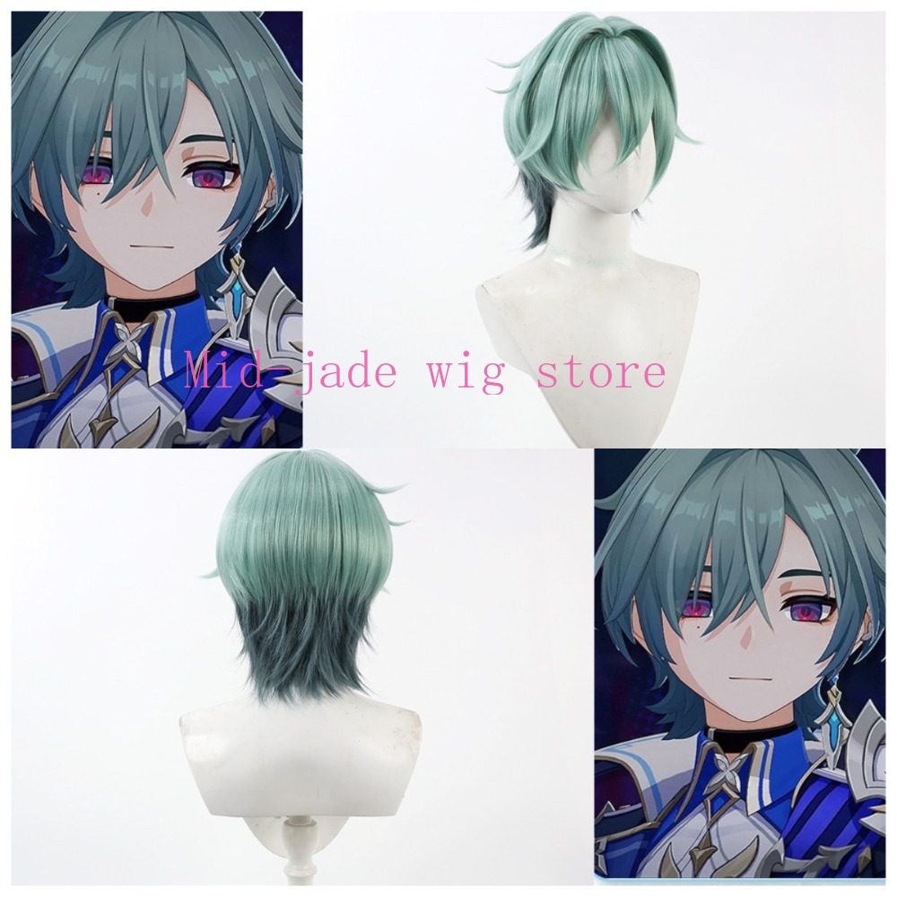 Photography Japanese - Genshin Impact Lohen Cosplay Pruik Tweekleurig