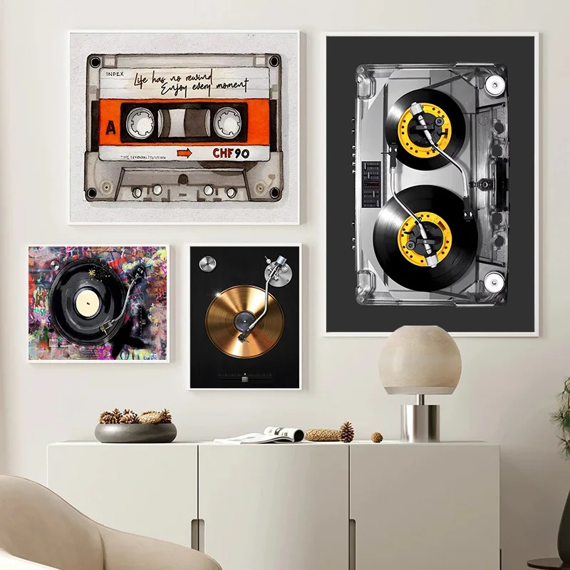 Photography Trend - Cassette DJ Draaitafel Canvas Posters Unieke