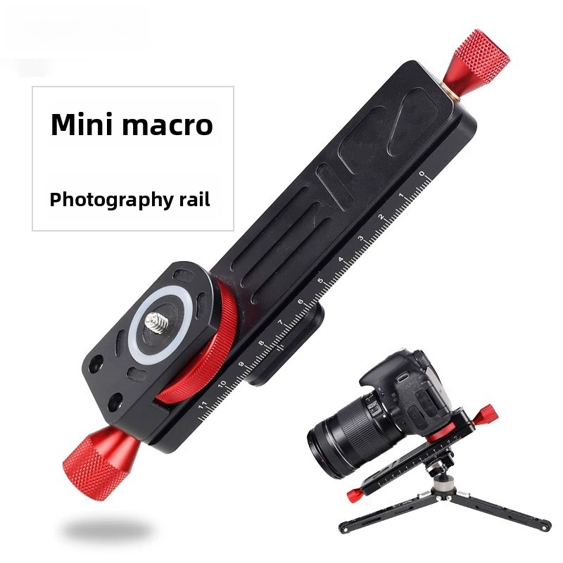 Photography Gear - Macrofotografie PTZ Snelkoppelingsplaat Beugel Versnellingsrail Macrogeleider
