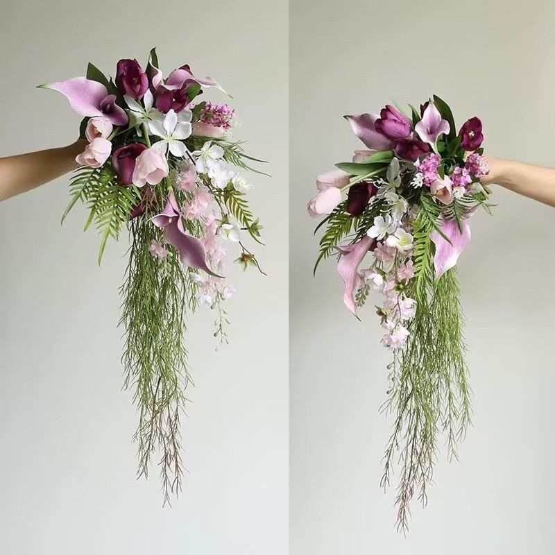 Photography Wedding - Natuurlijke stijl | Watervalboeket | Bruidssluier