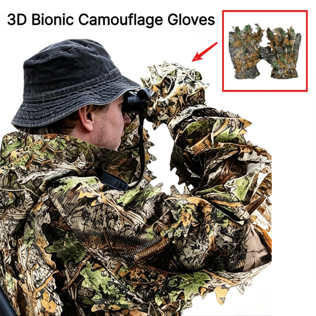 Photography Training - 3D Camouflage Leaf-jacht handschoenen Stiekeme comfortabele