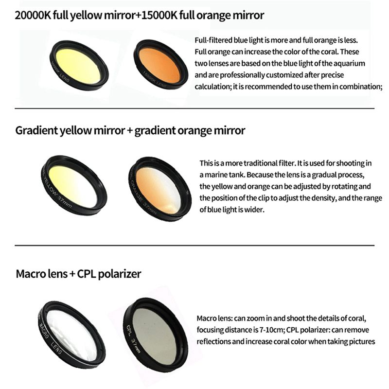 4X Aquarium Lens Visbak Telefo - Photography Yellow Filter recensie en prijs