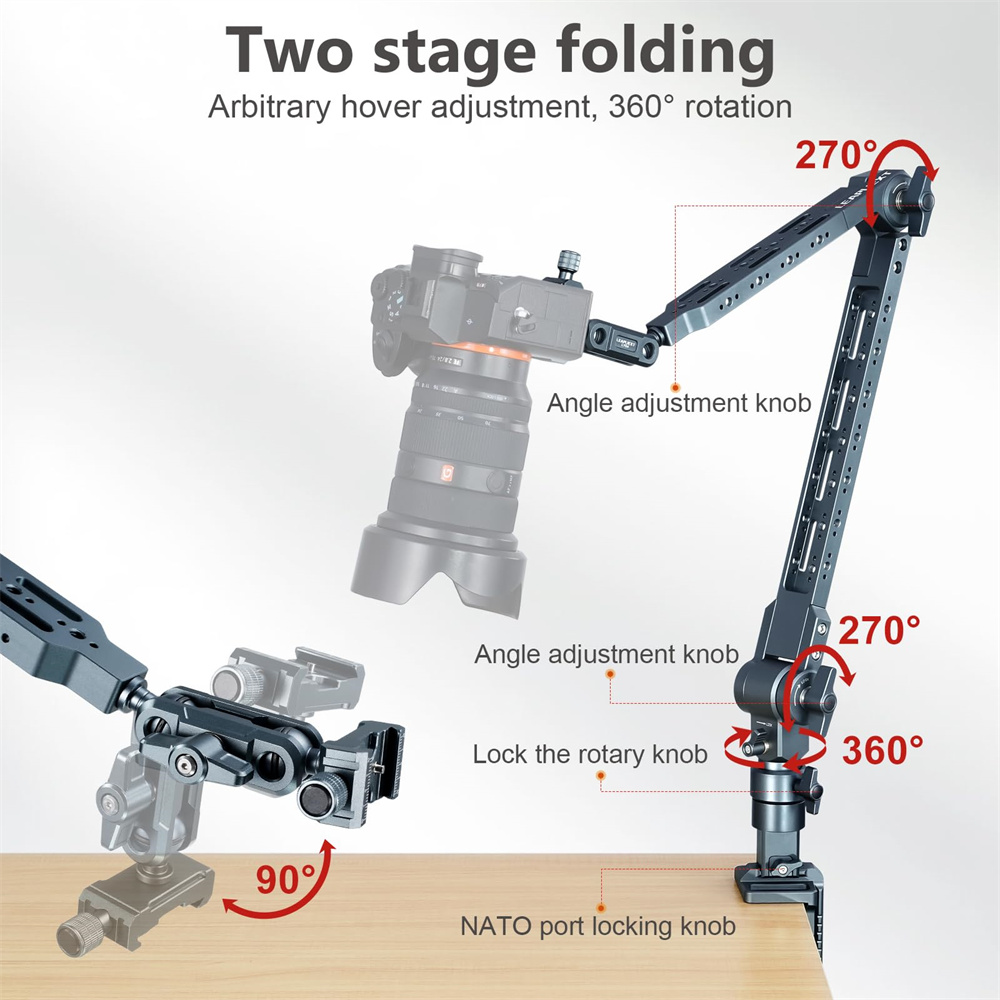 Aluminium Magic Arm Beugel 5KG - Photography Desk recensie en prijs
