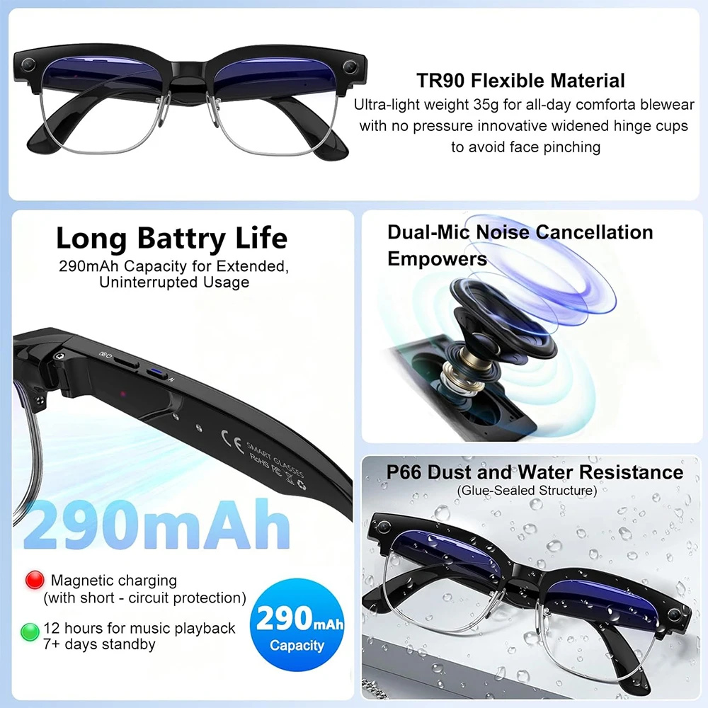 4K Smart AI Bril met 8MP camer - Photography Japanese recensie en prijs