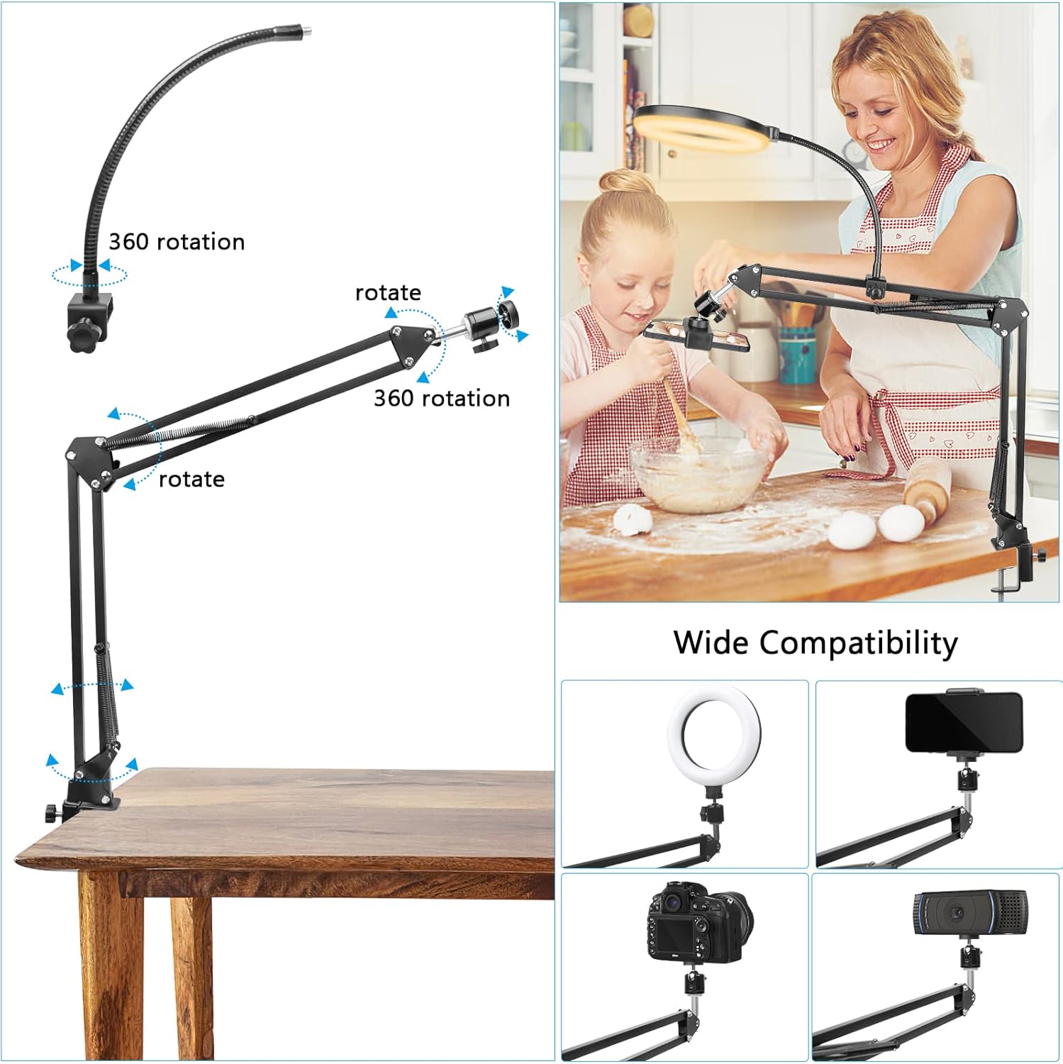 Ringlicht met standaard en tel - Photography Desk recensie en prijs