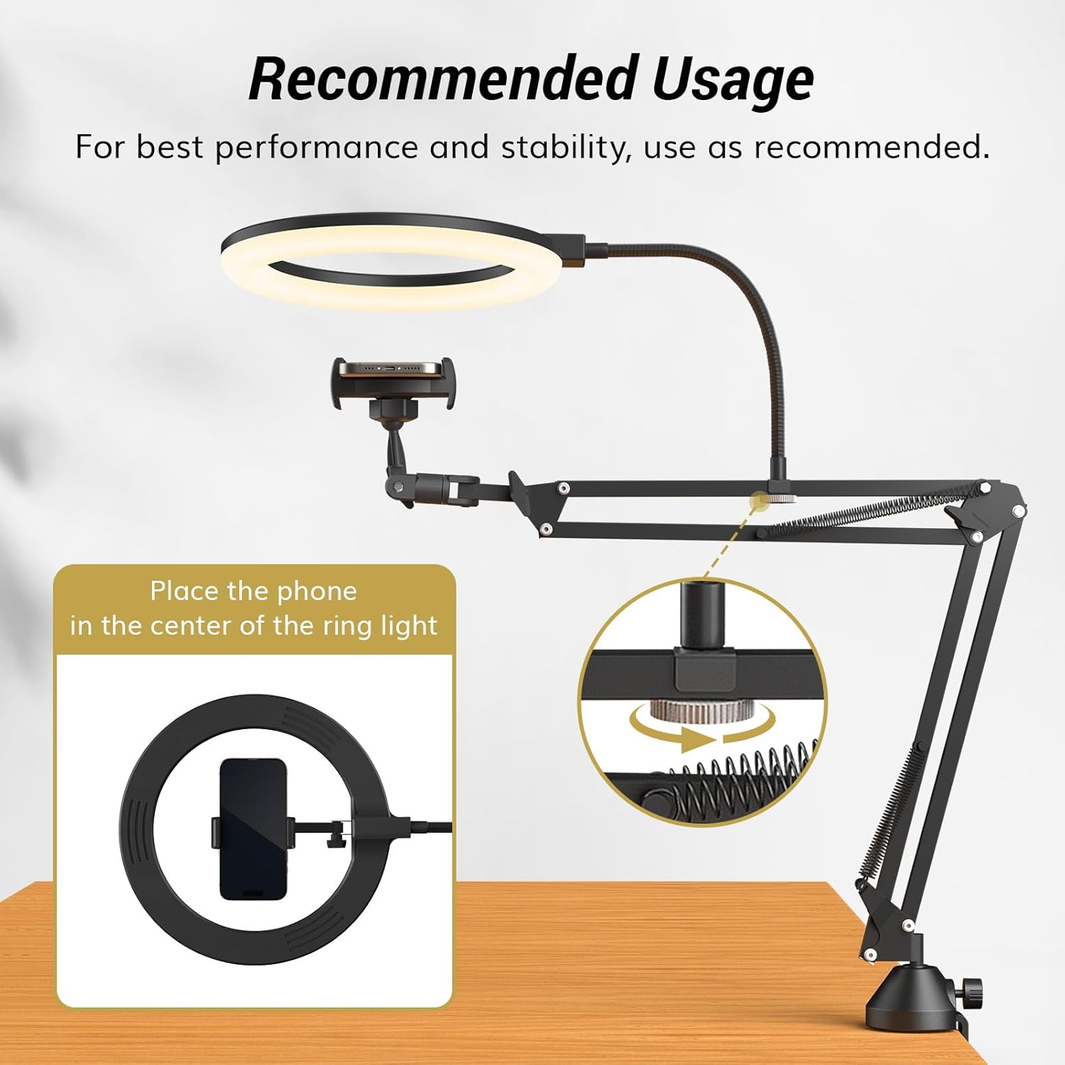 Ringlicht met standaard en tel - Photography Desk recensie en prijs