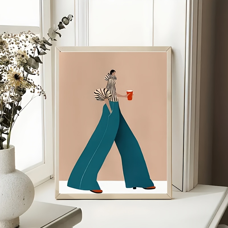 Modieuze blauwe broek vrouw po - Photography Trend recensie en prijs